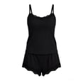thumbnail image 7 of Summer Sets Satin Pajama Set for Women Ladies' Summer Lace Camisole Pajamas Shorts Two-Piece Set Casual Home Wear Black Xl, 7 of 7