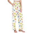 thumbnail image 2 of Dailycode Women's Pajama Pants Wide Leg Lounge Pj Bottoms With Pockets Cartoon Colorful Fishs, 2 of 7