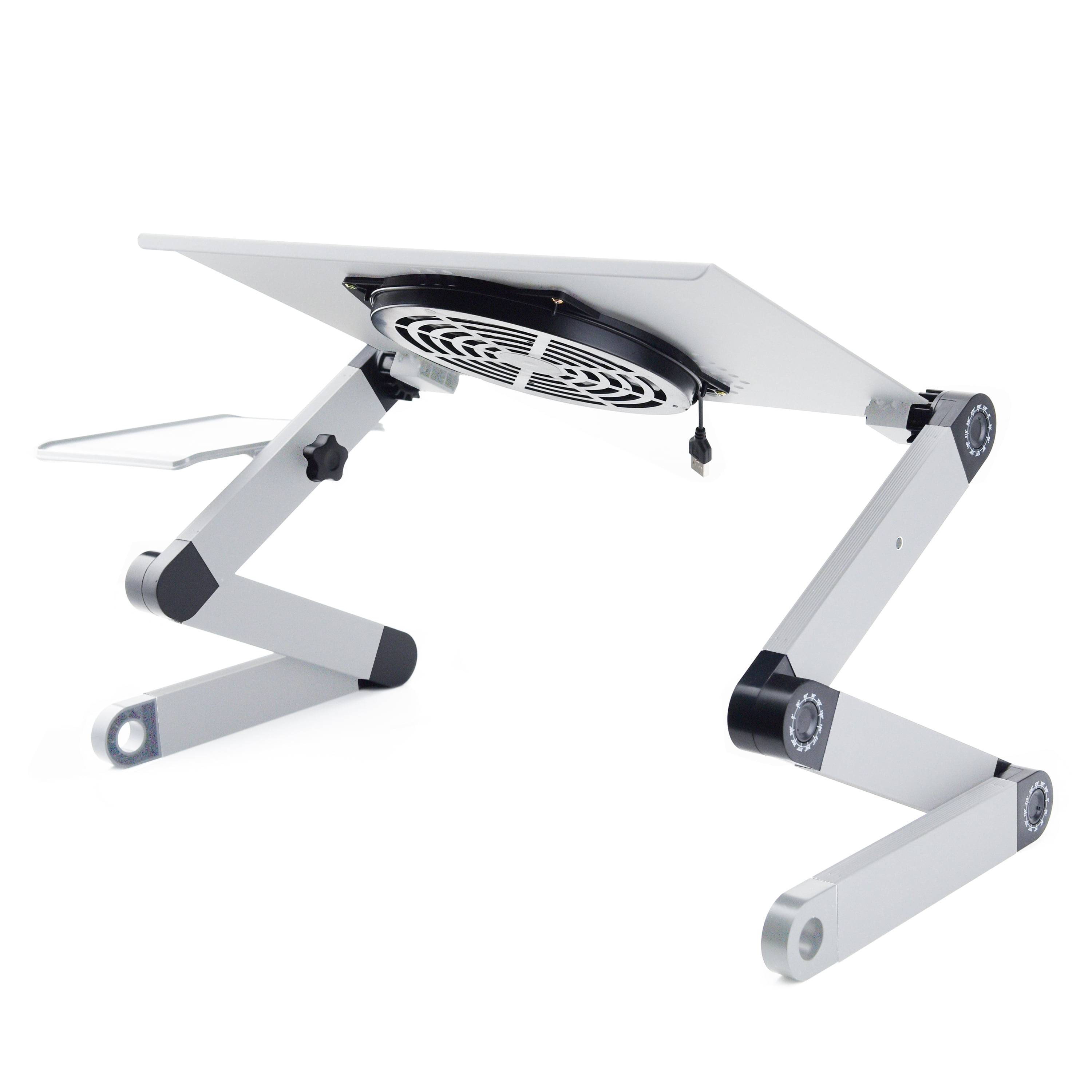Private Jungle Adjustable Height Laptop Desk with Fan Laptop Stand for Bed Portable Lap Desk Foldable RiserErgonomic Computer Tray Reading Holder Bed Tray Standing Desk,Siver Private Jungle Adjustable Height Laptop Desk with Fan Laptop Stand for Bed Portable Lap Desk Foldable RiserErgonomic Computer Tray Reading Holder Bed Tray Standing Desk,Siver