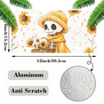 thumbnail image 2 of 1 Pcs 2D Flat License Plate Covers & Frames, Cute Skeleton with Basket For Decorative Front, Waterproof For Decoration Aluminum License Plate Covers & Frames Cover For Men Women, 12" X 6", 2 of 7