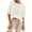 White, variant on Half Sleeve T Shirts for Women Summer Casual Cotton Linen Lightweight Crewneck Plain Oversized Tshirts Work Shirt