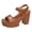Brown, variant on YLYL Platform Wedge Sandals for Women 2026 Open Toe Ankle Strap Chunky Block Heel Office Work Summer Dress Shoes