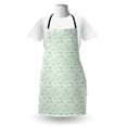 thumbnail image 3 of Scarecrow Apron, Countryside Themed Outline Pattern with Rural Gardening Themed Items, Unisex Kitchen Bib with Adjustable Neck for Cooking Gardening, Adult Size, Fern Green White, by Ambesonne, 3 of 4