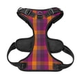 thumbnail image 5 of Lsque Orange and Purple Plaid Dog Harness, No-Pull Pet Harness with 2 Leash Clips, Adjustable Soft Padded Dog Vest with Easy Control Handle for Large Dogs-Medium, 5 of 9