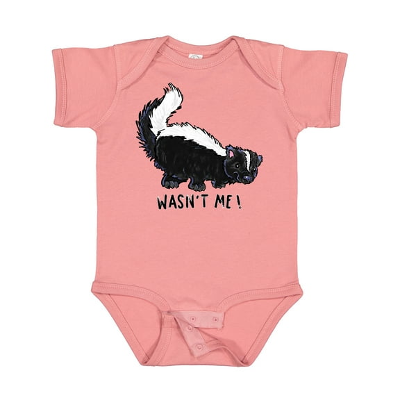 Inktastic Animals Cute Skunk Wasn't Me Boys or Girls Baby Bodysuit