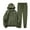 Army Green, variant on Mens 2 Piece Sweatsuit Outfits Hoodie Sweatshirt & Joggers Sweatpants Long Sleeved Hooded Sweatshirt and Pants Set Navy