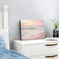 thumbnail image 3 of ARISTURING Pink Beach Canvas Wall Art Ocean Waves Picture Modern Seascape Art Paintings Pink Coastal Poster Sea Landscape Wall Art Pink Ocean Prints Painting Pink Blue Wall Art 20x16inch, 3 of 6