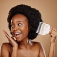 thumbnail image 4 of Unique Bargains Wide Tooth Afro Hair Pick Comb Hair Styling Tool for Men Women Plastic 1 PC White, 4 of 7