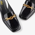 thumbnail image 5 of FSJ Women Elegant Closed Square Toe Chunky Low Heels Slingback Pumps Slip On Loafers Ladies Office Business Shoes Size 5 Black, 5 of 6