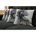 thumbnail image 2 of Ambesonne Feather Throw Pillow Cover 4 Pack, Boho Fashion Theme, 18", Multicolor, 2 of 6