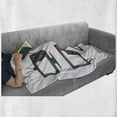 thumbnail image 6 of TV Show Soft Flannel Fleece Throw Blanket, Retro Entertainment Old Fashioned Televisions in Pastel Tones, Cozy Plush for Indoor and Outdoor Use, 60" x 80", Pink Blue Grey, by Ambesonne, 6 of 6