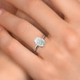 thumbnail image 4 of Gem Stone King 14K White Gold Simulated White Opal Solitaire Engagement Ring for Women | 1.00 Cttw | Oval Cabochon 9X7MM | Gemstone October Birthstone | Size 7, 4 of 6