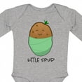 thumbnail image 4 of Inktastic Little Spud Green Boys or Girls Long Sleeve Baby Bodysuit, 4 of 5