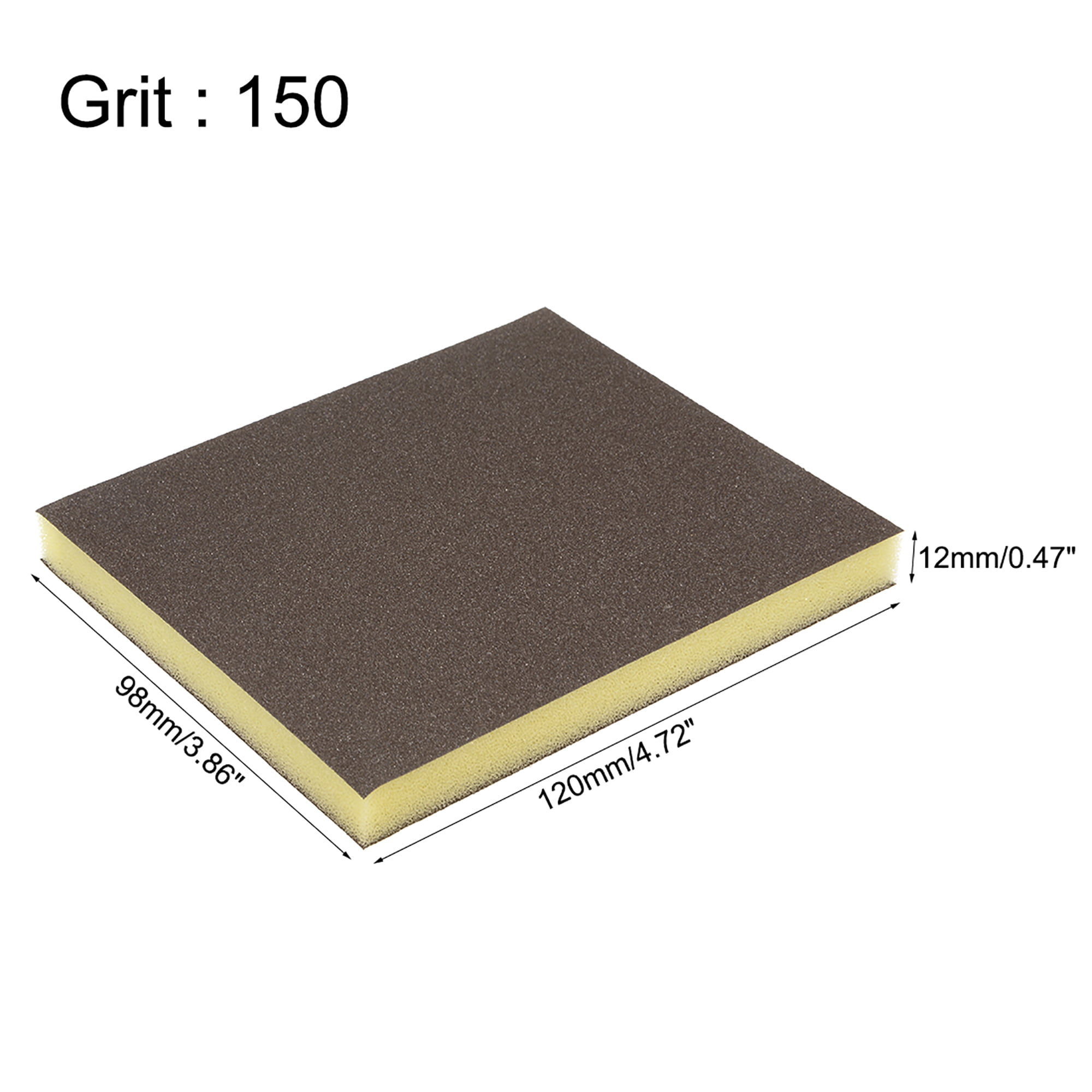 4.72"x3.86" x 0.47" 4pcs Details about   Sanding Sponge Medium Grit 150 Grit Sanding Block Pad 