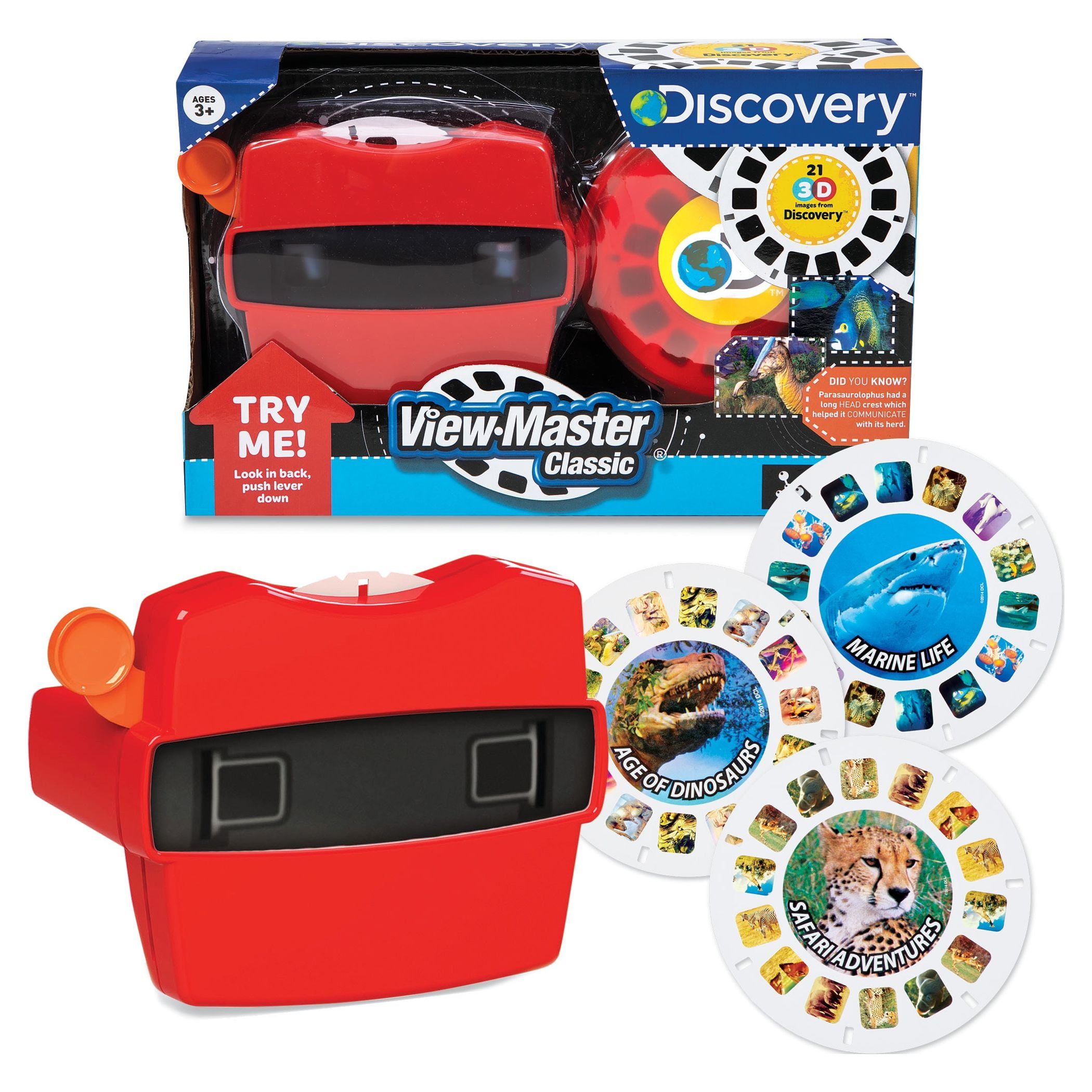 Big Game Toys 3D View Master Discovery Kids Dinosaurs Marine Animals  Viewmaster Viewer Box Set