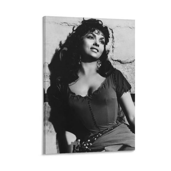 Classic Beauties Actor Gina Lollobrigida Poster Posters Wall Art Painting Canvas Gift Living Room Prints Bedroom Decor Poster Artworks 12x18inch(30x45cm)