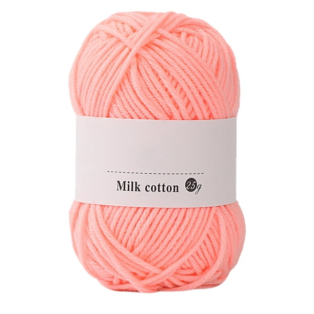 Hilo de algodón leche colorido para punto y ganchillo - madejas de 25g, mezcla acrílica suave, 65 metros, aguja calibre 9 recomendada, manualidades y accesorios DIY