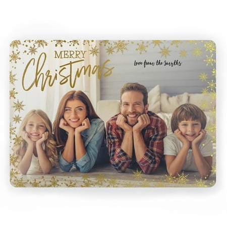 Flower Photo Note Card - 5x7 Premium Gold Foil Stamped Round Photo Card (Tier 1)