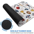 thumbnail image 6 of Long Mouse Pads for Desk,White Baseball Elements Pattern Desk Mats on Top Of Desks, Desk Mouse Pad Extra Large with 3mm Non-Slip Base and Stitched Edge for Gaming,Office,Work,Home 31.5"x11.8", 6 of 6