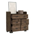 thumbnail image 7 of Knubmt 4 Drawers Dresser with Handle, Wood Storage Cabinet for Living Room, Bedroom, Office, Dark Brown, 7 of 7