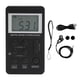 thumbnail image 1 of Radio profesional QQT103, minireceptor estéreo portátil FM/AM, pantalla LCD y auriculares, color negro, 1 of 14