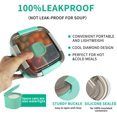 thumbnail image 4 of Hltser Large Salad Container for Lunch Stackable Lunch Container with Large 68oz Salad Bowl 5 Compartments Lunch Box with Sauce Container for Dressings Built-in Reusable Fork &amp; BPA-Fr, 4 of 7