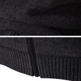 thumbnail image 3 of Mens Sweater Coat Tops Fashion Knitted Standing Neck Long Sleeve Mens Outdoor Clothing,Dark Gray,XL, 3 of 8