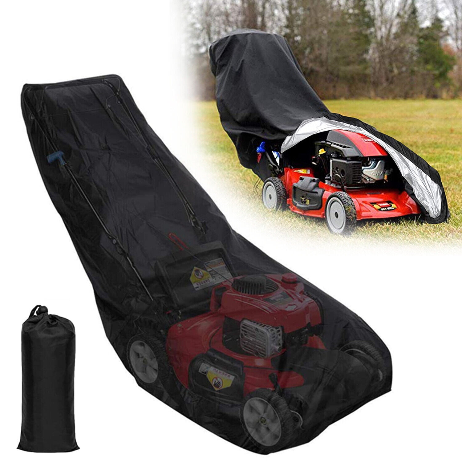 Lawn Mower Cover Outdoor Waterproof UV Protector For Push Mowers Universal Fit