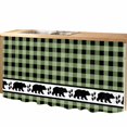 thumbnail image 2 of Sage Green Black Cabinet Curtain 28"W x 51"L, Farmhouse Vintage Bear Buffalo Plaid Dust-Proof Privacy Curtain for Closet Shelves Self Adhesive, Sink Skirt for Bathroom Vanity Kitchen Laundry Room, 2 of 9