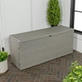 thumbnail image 3 of happimess Nino 59.06" Modern Minimalist Outdoor Faux Wicker Deck and Patio Storage Box, Gray, TRK1002A, 3 of 11