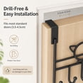 thumbnail image 3 of Over Door Hanger with 7 Hooks, Metal Over The Door Towel Hook, Decorative Overdoor Organizers, Hanging Storage Rack for Bag, Coat, Towel, Hat, Robes, Scarves, Closet, 3 of 7