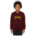 thumbnail image 2 of Daxton Youth Unisex Pullover Cities State Hoodie Mid-Weight Fleece Sweater - Minnesota Burgundy Gold, L, 2 of 3