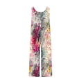 thumbnail image 5 of Boho Jumpsuits for Women Printed Trendy Button Wide Strap Sleeveless Scoop Neck Vintage Baggy Wide Leg Spring Casual Rompers with Pockets Multicolor A S-2XL, 5 of 5