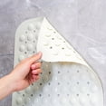 thumbnail image 2 of Alfombra De Baño Antideslizante Antimoho Respetuoso Del Medio Ambiente Baño Insípido Alfombra De Piso De Cocina Ventosa Masaje Crema-Blanco (79*39cm) brillar Electrónica, 2 of 5