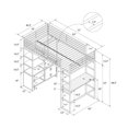 thumbnail image 3 of DHP Lanis Twin Loft Bed with Desk and Storage, Black, 3 of 9