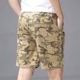 thumbnail image 3 of Pantalones cortos para hombre de algodón camuflaje pantalones cortos cargo para hombre con cremallera multibolsillos camuflaje ancho elástico hombre elegante al por mayor, 3 of 4
