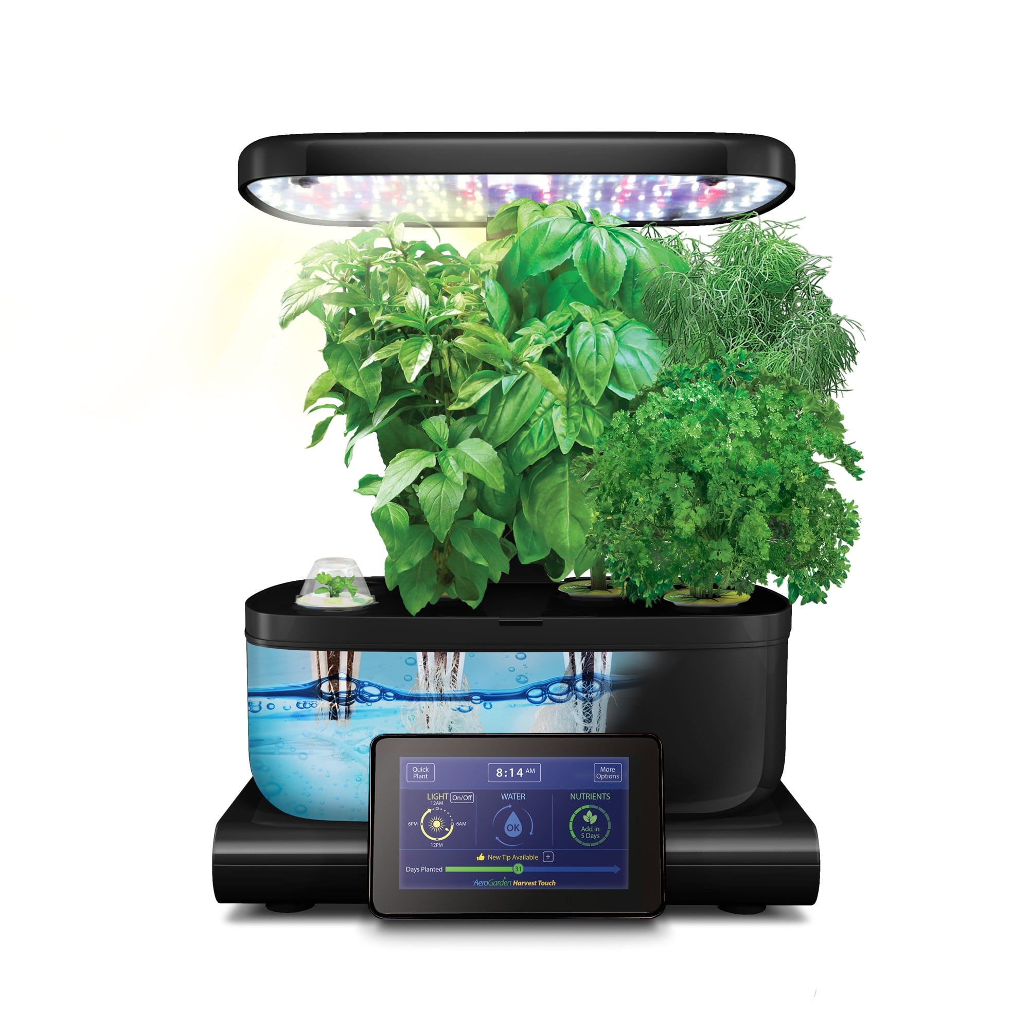 Aerogarden Harvest Touch Black With Gourmet Herbs Seed Pod Kit Walmart Com Walmart Com