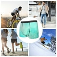 thumbnail image 4 of Vsdgher Cyan Mint Marble Pattern Men's Boxer Brief Underwear,Soft Funny Underwear for Men-Medium, 4 of 5