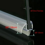 AFQH 2-Pack Shower Door Bottom Seal Sweep Water Barrier Stop Shower Leaks for Frameless Glass Rail