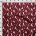 thumbnail image 4 of oneOone Cotton Poplin Twill Maroon Fabric Christmas Tree Sewing Fabric By The Yard Printed Diy Clothing Sewing Supplies 56 Inch Wide, 4 of 4
