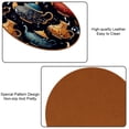 thumbnail image 5 of Arabic Teapot Set of 6 Microfiber Leather Round Coasters, 11x11 cm/4.3x4.3 in, Drink Coasters for Home and Bar, Table Coasters, 5 of 6