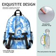thumbnail image 5 of Blue Tie Dye Pattern Backpack for School,Cute School Bag,Schoolbag with Adjustable Shoulder Straps & Padded Back,15.25"x11.5"x5.25", 5 of 5