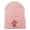 Pink, variant on Chinese Symbol Love Embroidered Long Beanie - Burgundy OSFM