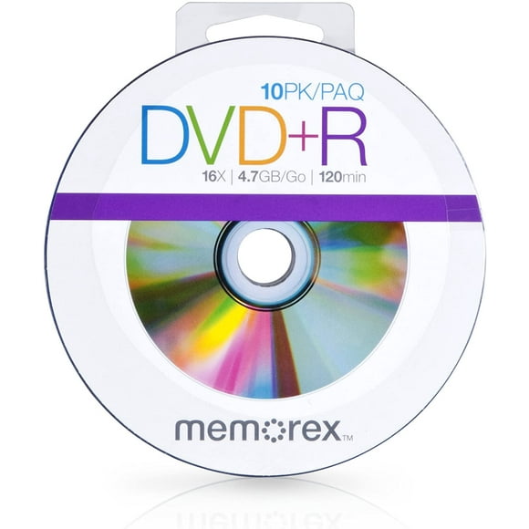 Memorex 99057 DVD+R 16x Disques, 10 Paquets