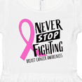 thumbnail image 4 of Inktastic Never Stop Fighting Breast Cancer Awareness Girls Toddler Dress, 4 of 5