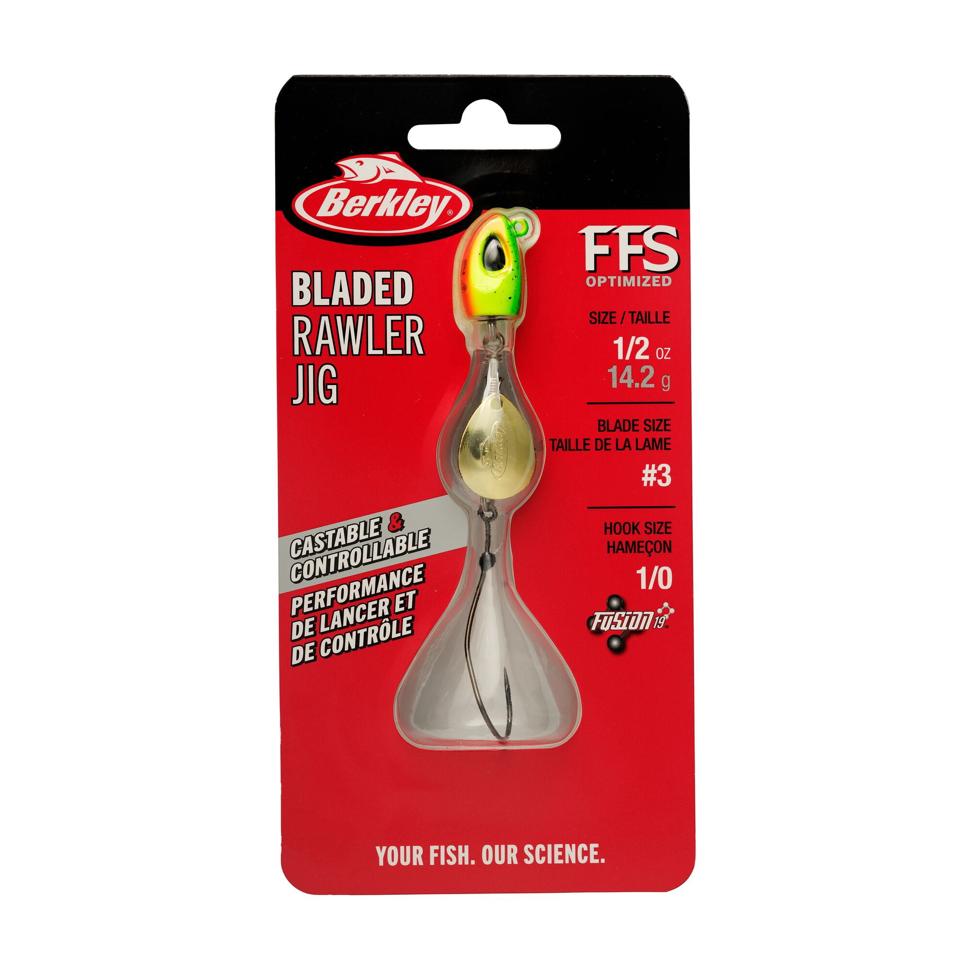 Berkley Bladed Rawler Jig, Crawler Jigs, Firetiger (1 Count)