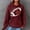 Wine, variant on jjayotai Women's Sports Hooded Sweatshirt, Loose Casual Round Neck Hooded Long Sleeved Sweatshirt Fall Tops