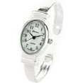thumbnail image 1 of Silver Small Size Oval Face Metal Band geneva Womens Bangle cuff Watch, 1 of 4