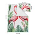 thumbnail image 5 of Flamingos with Tropical Leaves Duvet Cover and Pillowcase Set for Single Bedding, Bedroom Accessories for Kids Teens, 5 of 5