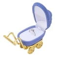 thumbnail image 6 of M Buder Baby Carriage Jewelry Box Personalized Ring Gift Organizer Earrings Necklace Packaging Case, Blue, 3.15 x 1.53 x 2.44 inches, Perfect for Birthdays and Anniversaries, 6 of 9